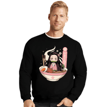 Load image into Gallery viewer, Shirts Crewneck Sweater, Unisex / Small / Black Nezuko Ramen
