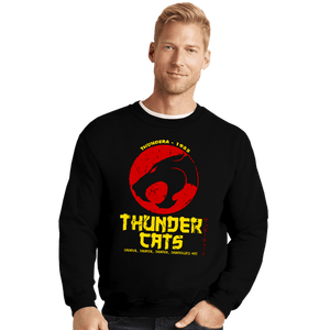 Daily_Deal_Shirts Crewneck Sweater, Unisex / Small / Black Thundercats Japan