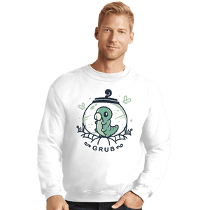 Shirts Crewneck Sweater, Unisex / Small / White Grub