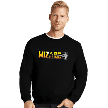 Load image into Gallery viewer, Secret_Shirts Crewneck Sweater, Unisex / Small / Black Wizard.
