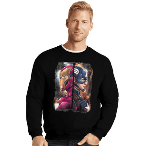 Shirts Crewneck Sweater, Unisex / Small / Black Heroes Til The End