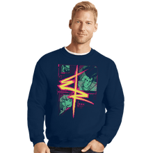 Load image into Gallery viewer, Daily_Deal_Shirts Crewneck Sweater, Unisex / Small / Navy Cyberrunners
