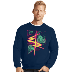 Daily_Deal_Shirts Crewneck Sweater, Unisex / Small / Navy Cyberrunners