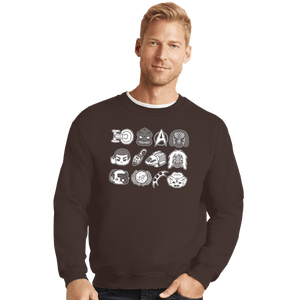 Shirts Crewneck Sweater, Unisex / Small / Dark Chocolate Trek Lover