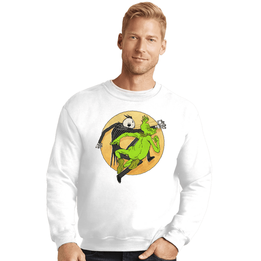 Shirts Crewneck Sweater, Unisex / Small / White Jack VS Grinch