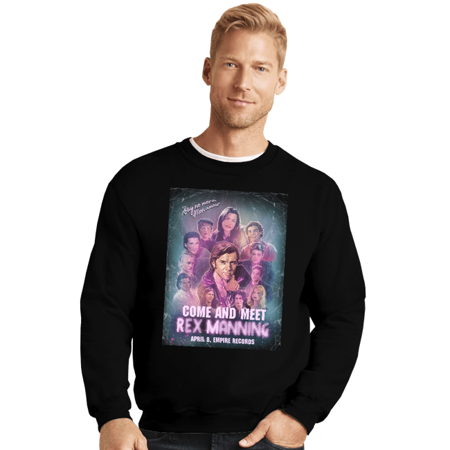 Daily_Deal_Shirts Crewneck Sweater, Unisex / Small / Black Rex Manning Day