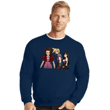 Load image into Gallery viewer, Shirts Crewneck Sweater, Unisex / Small / Navy Distracted Cloud
