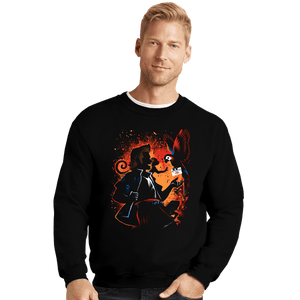 Daily_Deal_Shirts Crewneck Sweater, Unisex / Small / Black Pet Detective