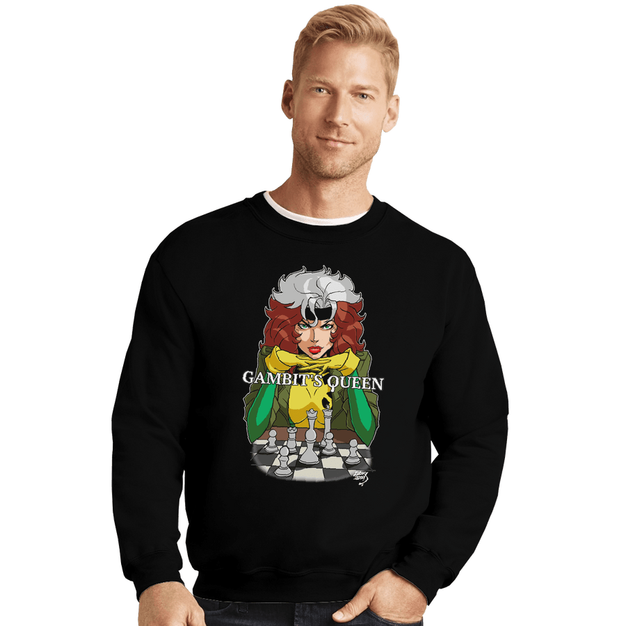 Shirts Crewneck Sweater, Unisex / Small / Black Gambit's Queen