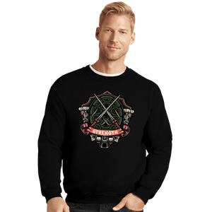 Daily_Deal_Shirts Crewneck Sweater, Unisex / Small / Black Turtles Raphael