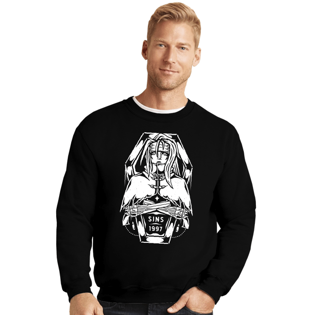 Shirts Crewneck Sweater, Unisex / Small / Black Vincent Valentine