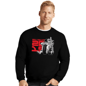 Shirts Crewneck Sweater, Unisex / Small / Black Hill Valley 2015 Dark