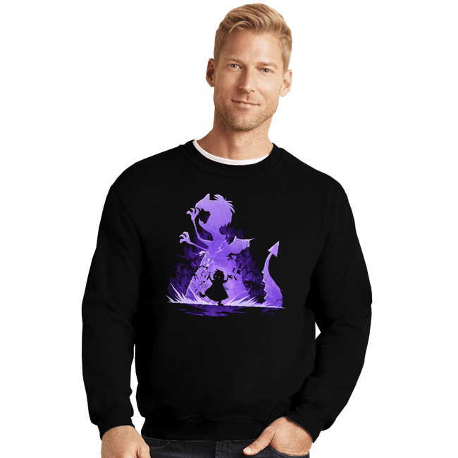 Secret_Shirts Crewneck Sweater, Unisex / Small / Black Bad Witch Dragon