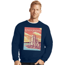 Load image into Gallery viewer, Shirts Crewneck Sweater, Unisex / Small / Navy Visit King&#39;s Landing
