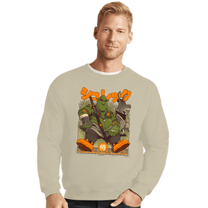 Daily_Deal_Shirts Crewneck Sweater, Unisex / Small / Sand Samurai Shurekk