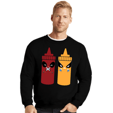 Load image into Gallery viewer, Secret_Shirts Crewneck Sweater, Unisex / Small / Black X Sauce
