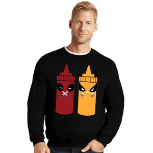 Secret_Shirts Crewneck Sweater, Unisex / Small / Black X Sauce