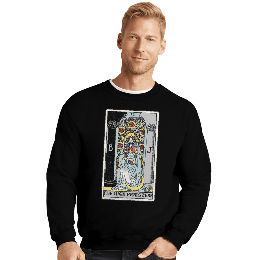 Shirts Crewneck Sweater, Unisex / Small / Black The High Priestess