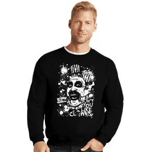 Load image into Gallery viewer, Daily_Deal_Shirts Crewneck Sweater, Unisex / Small / Black Captain Spaulding Splatter
