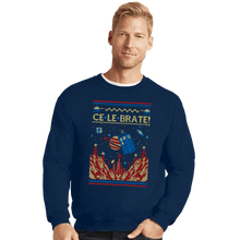 Load image into Gallery viewer, Shirts Crewneck Sweater, Unisex / Small / Navy Ce Le Brate
