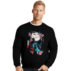 Daily_Deal_Shirts Crewneck Sweater, Unisex / Small / Black Sailor Night