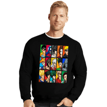 Load image into Gallery viewer, Daily_Deal_Shirts Crewneck Sweater, Unisex / Small / Black Anime VS Anime
