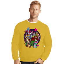 Load image into Gallery viewer, Secret_Shirts Crewneck Sweater, Unisex / Small / Gold Sooo 80s
