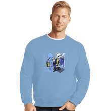 Load image into Gallery viewer, Shirts Crewneck Sweater, Unisex / Small / Powder Blue Skull Style
