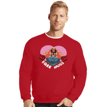 Load image into Gallery viewer, Shirts Crewneck Sweater, Unisex / Small / Red Bear Hugger
