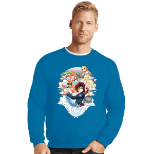 Secret_Shirts Crewneck Sweater, Unisex / Small / Sapphire The Sky Pirates