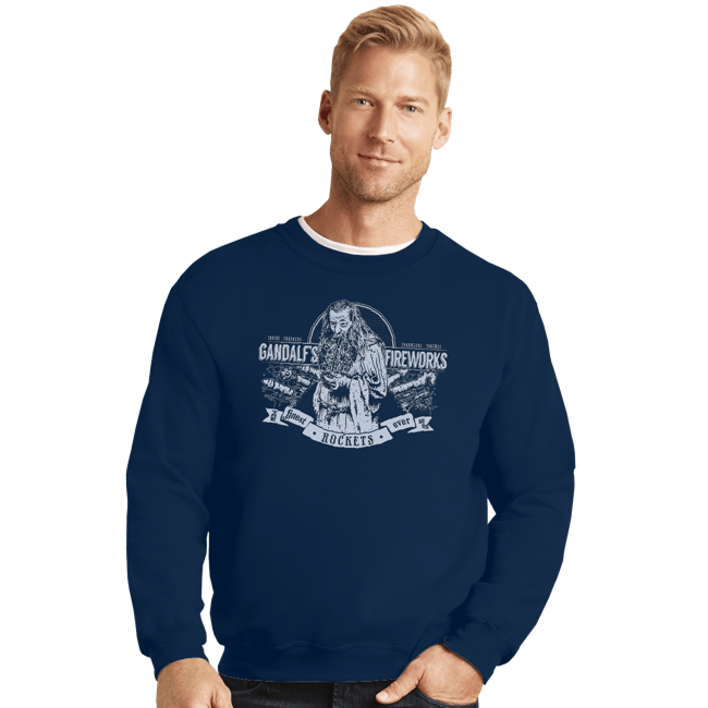 Secret_Shirts Crewneck Sweater, Unisex / Small / Navy Gandalf's Fireworks