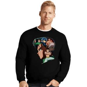 Daily_Deal_Shirts Crewneck Sweater, Unisex / Small / Black Vintage Spirit Detective