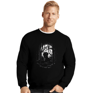 Shirts Crewneck Sweater, Unisex / Small / Black Moonlight Princess