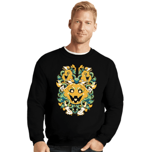 Shirts Crewneck Sweater, Unisex / Small / Black Pumpkin Corral