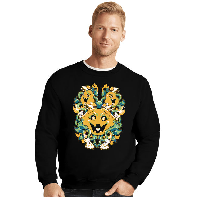 Shirts Crewneck Sweater, Unisex / Small / Black Pumpkin Corral