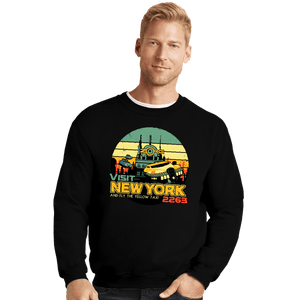Daily_Deal_Shirts Crewneck Sweater, Unisex / Small / Black Visit New York