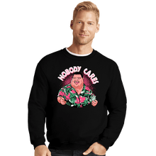 Load image into Gallery viewer, Daily_Deal_Shirts Crewneck Sweater, Unisex / Small / Black Nobody Cares
