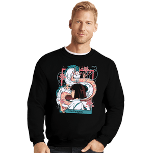 Daily_Deal_Shirts Crewneck Sweater, Unisex / Small / Black The Dragon