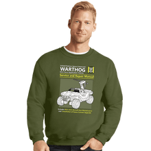 Load image into Gallery viewer, Daily_Deal_Shirts Crewneck Sweater, Unisex / Small / Military Green Warthog Manual
