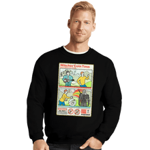 Load image into Gallery viewer, Secret_Shirts Crewneck Sweater, Unisex / Small / Black Coin Toss Guide
