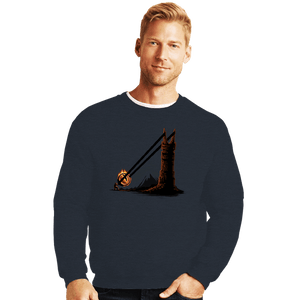 Shirts Crewneck Sweater, Unisex / Small / Dark Heather Dark Slingshot