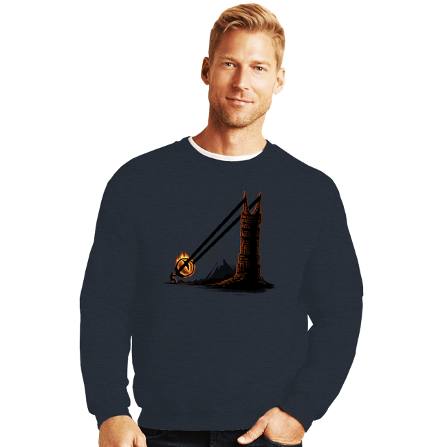 Shirts Crewneck Sweater, Unisex / Small / Dark Heather Dark Slingshot