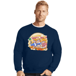 Shirts Crewneck Sweater, Unisex / Small / Navy Ramen Cart