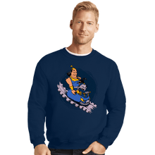 Load image into Gallery viewer, Daily_Deal_Shirts Crewneck Sweater, Unisex / Small / Navy Emperor&#39;s New Roller Coaster
