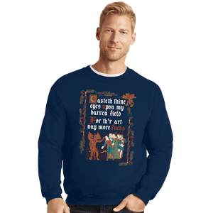 Daily_Deal_Shirts Crewneck Sweater, Unisex / Small / Navy Illuminated Fields