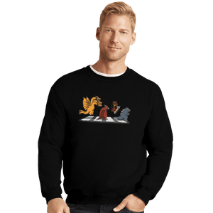 Shirts Crewneck Sweater, Unisex / Small / Black Kaiju Road
