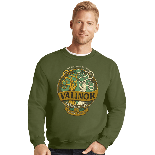 Secret_Shirts Crewneck Sweater, Unisex / Small / Military Green Eternal Brew