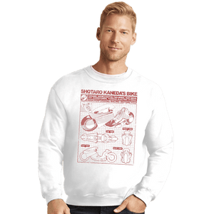 Secret_Shirts Crewneck Sweater, Unisex / Small / White Shotaro Kaneda Bike