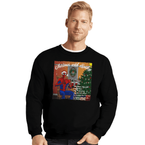 Shirts Crewneck Sweater, Unisex / Small / Black Spidey Christmas Album