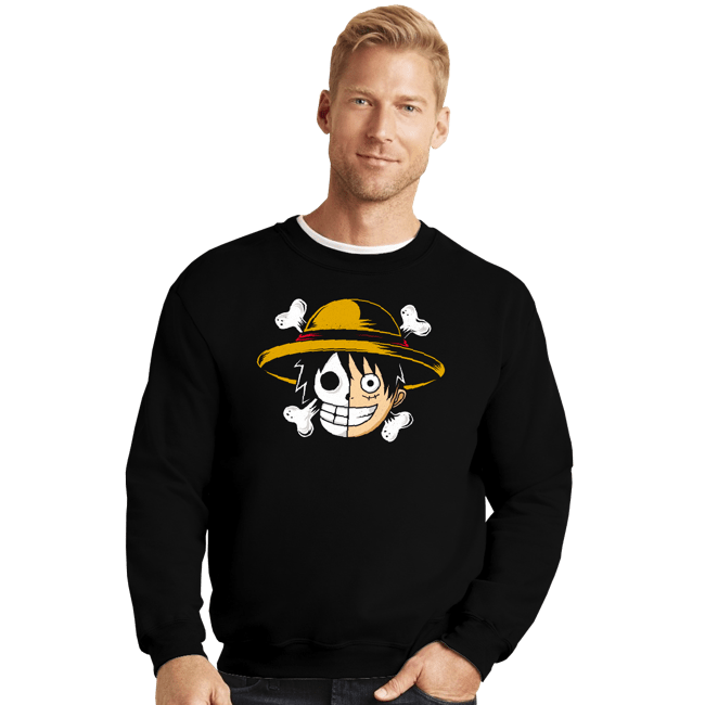 Shirts Crewneck Sweater, Unisex / Small / Black Straw Hat!